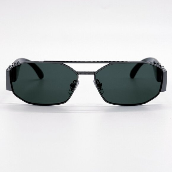 NEW VERSACE VE2287 100171 SUNGLASSES, VERSACE WOMEN BLACK/GREEN VE2287 1001/71 - Picture 3 of 10